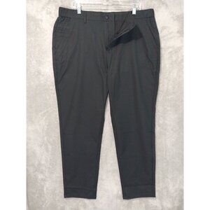 Jack Archer Pants Mens 36x30 Black Chino Athletic Fit Flat Front Commuter Stretc